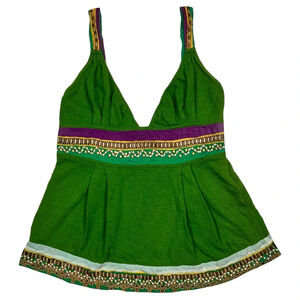 Y2K Beaded Babydoll Knit Tank Top